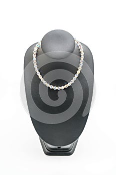 beautiful and luxury necklace with jewelry stand neck