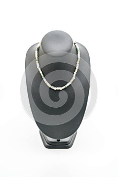 beautiful and luxury necklace with jewelry stand neck