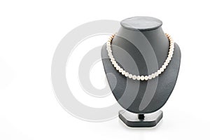 beautiful and luxury necklace with jewelry stand neck