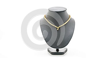 beautiful and luxury necklace with jewelry stand neck