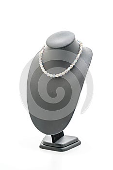 beautiful and luxury necklace with jewelry stand neck