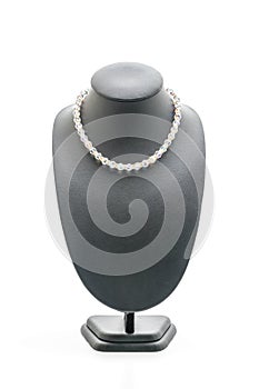 beautiful and luxury necklace with jewelry stand neck