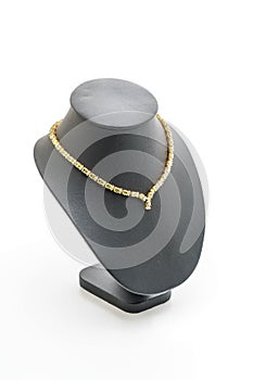 beautiful and luxury necklace with jewelry stand neck