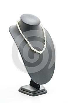 beautiful and luxury necklace with jewelry stand neck