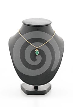 beautiful and luxury necklace with jewelry stand neck