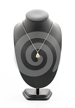 beautiful and luxury necklace with jewelry stand neck