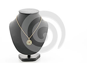 beautiful and luxury necklace with jewelry stand neck