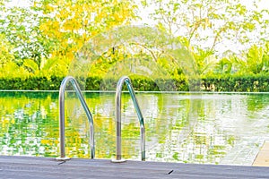 Beautiful luxury outdoor swimming pool in hotel and resort