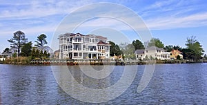 Beautiful luxury waterfront homes by the bay near Rehoboth Beach, Delaware, U.S.A