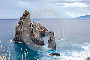 Beautiful Madeira rocky coastline