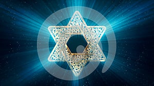 beautiful magen david background - creative object 3D illustration