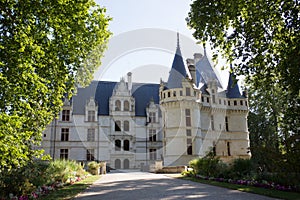 Beautiful magestic castle Azay Le Rideau on Loire Valley