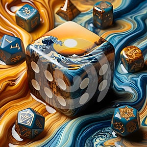 Beautiful magic dice game.