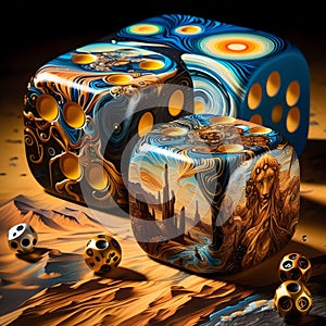 Beautiful magic dice game.