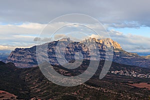 The beautiful and magical mountain of Montserrat in all its splendor photo