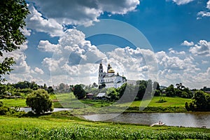 A beautiful male cathedral of the Moscow Patriarchate in Gorodishche