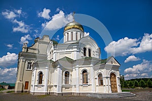 A beautiful male cathedral of the Moscow Patriarchate in Gorodishche