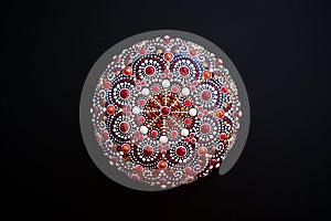 Beautiful mandala rock