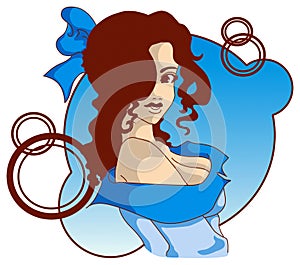 Beautiful manga girl