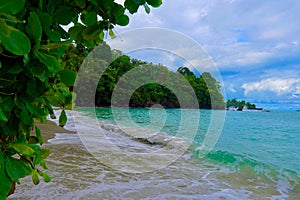 Beautiful Manuel Antonio Beach in costa rica