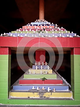 Beautiful marble made Shivalingam of Lord Shiva inside the oldest Kashi Vishwanath temple in Varanasi, India