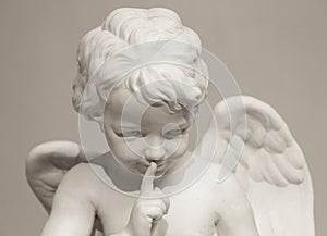 Beautiful marble statue of angel