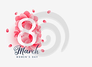 Beautiful march 8 happy women`s day card design