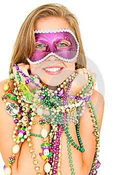 Beautiful Mardi Gras Queen Smile