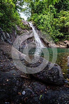 Beautiful Maribiina waterfalls at Bato, Catanduanes, Philippines