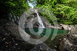 Beautiful Maribiina waterfalls at Bato, Catanduanes, Philippines