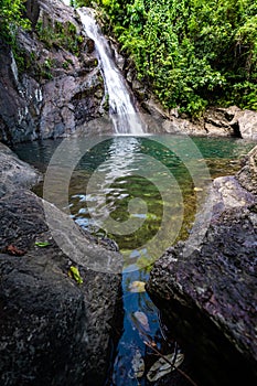 Beautiful Maribiina waterfalls at Bato, Catanduanes, Philippines