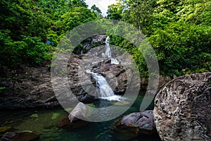 Beautiful Maribiina waterfalls at Bato, Catanduanes, Philippines