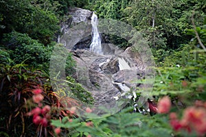 Beautiful Maribiina waterfalls at Bato, Catanduanes, Philippines