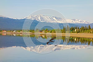 Beautiful marsh lake in the yukon territories