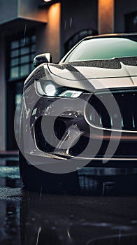 Beautiful Maserati close-up professional photo, Generative AI photo