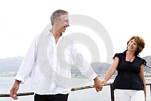 Beautiful mature couple in love