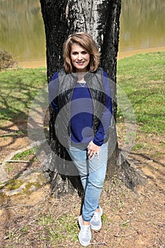 Beautiful Mature Woman in the Park