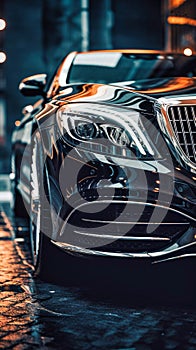 Beautiful Maybach close-up professional photo, Generative AI