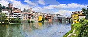Beautiful medieval towns of Italy -picturesque Bassano del Grappa