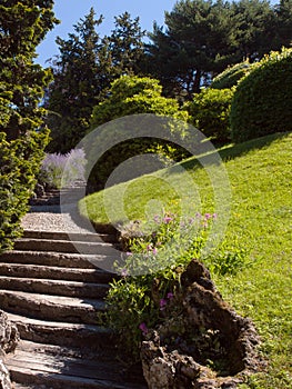 Beautiful mediterranean garden path