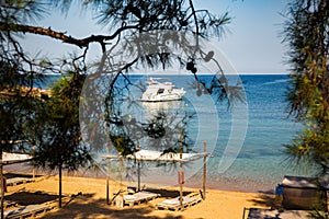 Beautiful mediterranean sandy beach.