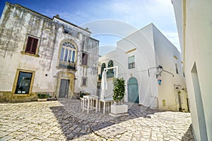 Beautiful mediterranean square in Otranto, Italy