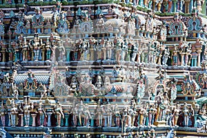 The beautiful Meenakshi Temple in Madurai in India