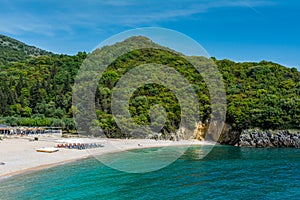 Beautiful Mega Ammos beach at Syvota,Greece