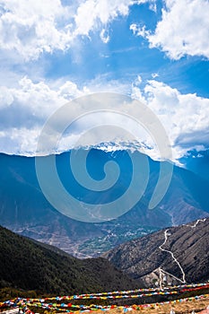 Beautiful meili snow mountain in Deqin, Yunnan, China