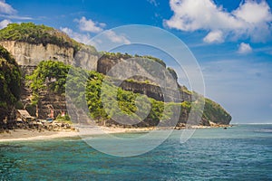 Beautiful Melasti Beach with turquoise water, Bali Island Indonesia