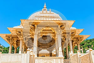 Beautiful memorial grounds to Maharaja Sawai Mansingh II and family constructed of marble. photo