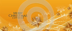 Beautiful Merry Christmas banner design