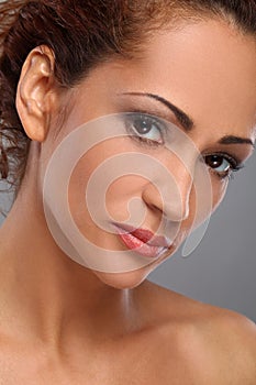 Beautiful middleaged woman with makeup