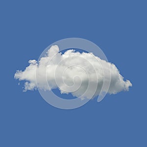 Beautiful minimal single nature white cloud on clear blue sky background